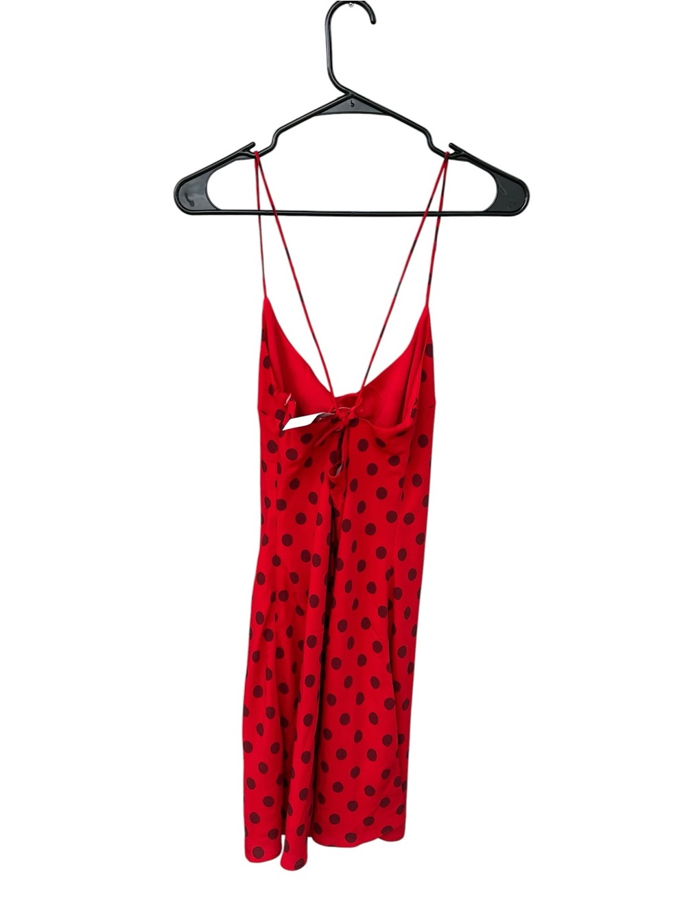 Abercrombie & Fitch NWT Red Polka Dot Mini Slip Dress - Size Small Petite - Picture 9 of 13